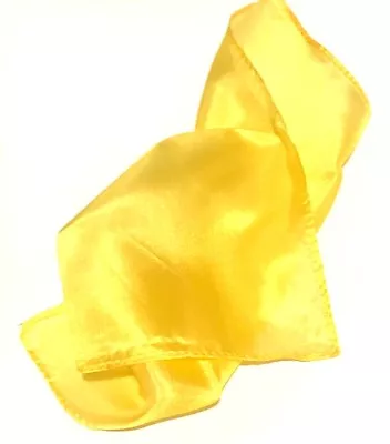 6  YELLOW SILK Scarf Magic Trick Prop Magician Handkerchief Square Thumb Tip Toy • $5.95