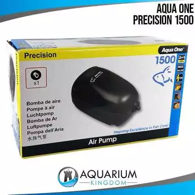 $22.90 • Buy Aqua One Precision 1500 Aquarium Air Pump -Fish Tank Pond Oxygen Bubbles Aerator