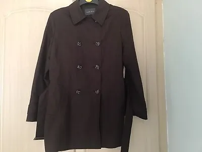 Ladies Trench Macintosh Raincoat Double Breasted Coat Alex & Co Choc Brown. 16. • £6.99