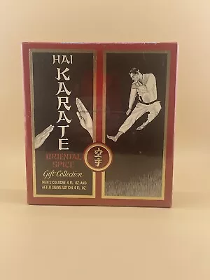 SEALED Vintage 1960’s Hai Karate Oriental Spice 4 Oz. Cologne & After Shave Set • $150