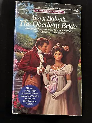 THE OBEDIENT BRIDE By MARY BALOGH 1st Print Signet Regency Historical Romance • $9.99