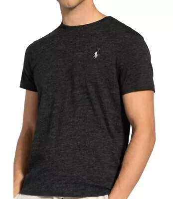 Mens Genuine Ralph Lauren Soft Cotton Charcoal Marl Grey T-Shirt - MLXLXXL • £18.74