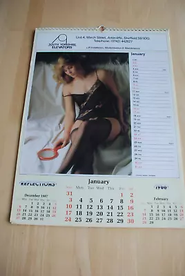 £25 • Buy Rare Colour Reflections Glamour 1988 Wall Calendar With Linda Lusardi Vgood Cond