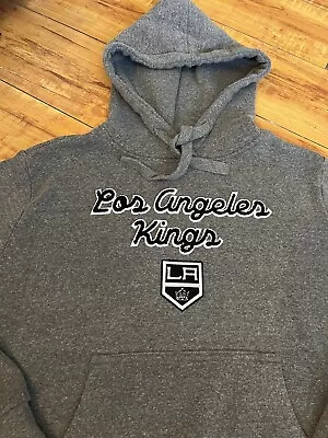 La Kings Sports Hockey Sweatshirt Dark Gray Hood Front Pocket  Sportiqe Mens Xs • $18