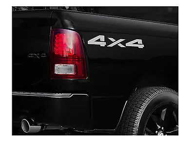  4x4 Truck Bed Decals Silver (Set) For Dodge Ram Or Dakota • $11.99