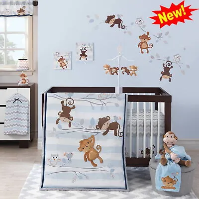 Mod Monkey Bedding Set Infant Polyester Fashion Machine Washable 3 Piece Animals • $69.15