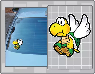 PAPER FLYING GREEN KOOPA TROOPA Sprite Vinyl Decal #1 Paper Mario Sticker • $3.95