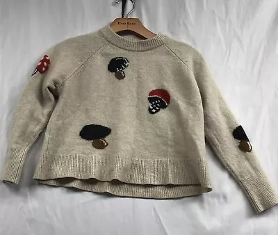 Madewell Wool Sweater Cropped Cottagecore Beige Mushroom XS Womens • $21.55