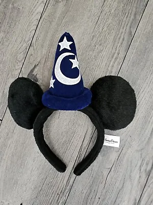 Disney Parks Mickey Mouse Fantasia Wizard Sorcerer Hat Ears Plush Headband • $25