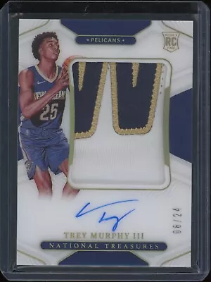 2021-22 National Treasures Trey Murphy PELICANS #126 Rookie RC Patch Auto /24 • $1499.99