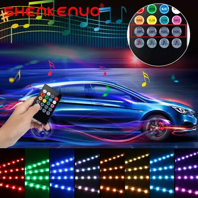 4x LED RGB Under Car Tube Glow Underglow Underbody System Neon Lights For  Honda • $18.71