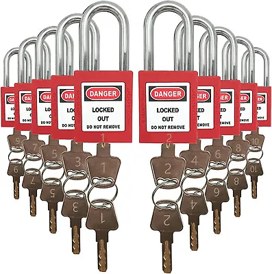 10-PACK* SAFBY 10 Keyed Different Lockout Tagout Lock Loto Safe Padlocks SB30LC • $59.99