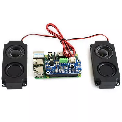 Audio Sound Card HAT Board Speaker Kit For Raspberry Pi Zero 2 W WH A 3 B Plus 4 • $47.88