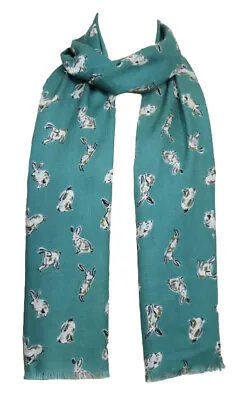 Peony® Womens Bunny Rabbit Scarf Ladies Fashion Scarves Teal Green • £17.99