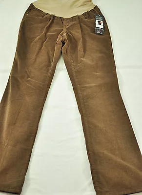 Women's Oh Baby Maternity Corduroy Pants Size Small Brown Bootcut Five Pockets • $18.80