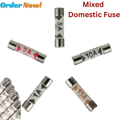 20x Mixed Domestic Fuses 3a 5a 10a 13a Plug Top Household Mains Ceramic Fuse • £4.99