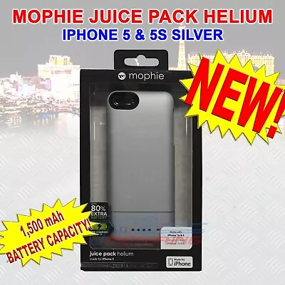 Mophie Juice Pack Helium For Iphone 5 / 5s (1500mah) 80% Extra Battery - Silver • $15.55