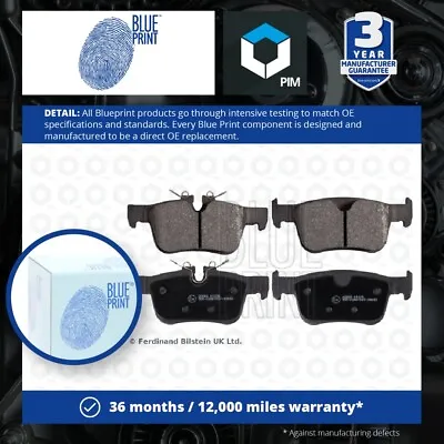 Brake Pads Set Fits VOLVO S60 Mk3 2.0 Rear 2019 On B4204T48 Blue Print 31423653 • $25.28