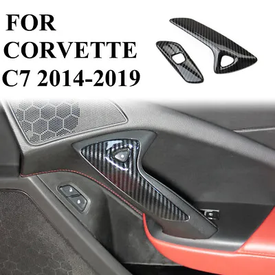 Carbon Fiber Inner Door Handle Molding Cover Trim For Chevrolet Corvette C7 • $23.99