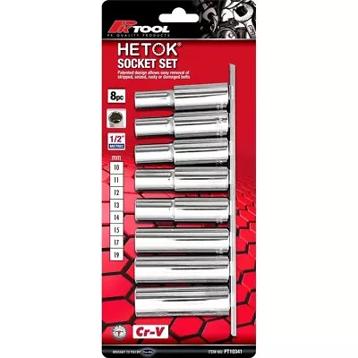 Pro Kit 8 Piece 1/2  Deep Metric Socket Set PT10341   • $49.95