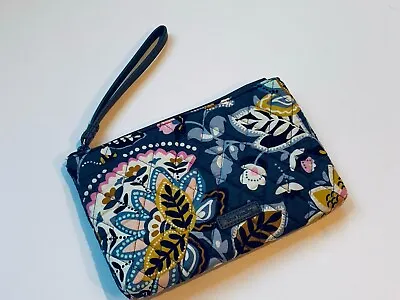 Vera Bradley Smartphone Wristlet Lotus Leaf 8.5 Inch Zipper Blue Pink Yellow NEW • $17.62