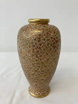 $125 • Buy Antique Satsuma Millefleur 1000 Flowers Painted Vase Japanese Pottery Japan