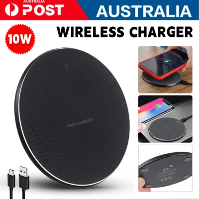 $8.99 • Buy AU Wireless Charger FAST Charging Pad For IPhone 14 13 12 11 Pro Samsung S22 S21