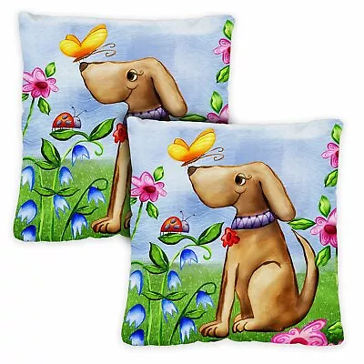 Toland Welcome Dog 18 X 18 Inch Outdoor Pillow Case (2-Pack) • $12.98