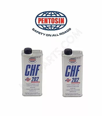 2 Bottles 1L Power Steering Fluid /Conver Hydraulic Pump Fluid Pentosin CHF202 • $57.96