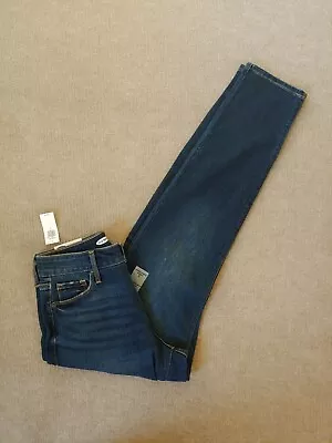 Old Navy Power Slim Straight High Rise Jeans Womens Size 2 Blue Dark Wash NEW • $22.88