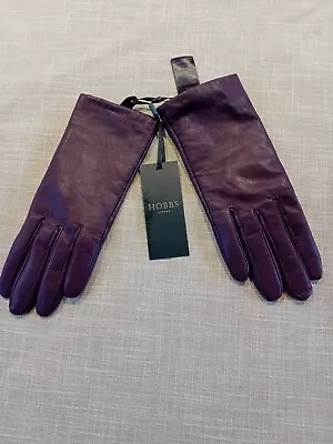 Hobbs  Leather Gloves Chocolate Brown Size S/M  New With Tag. • £25