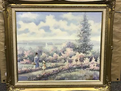 Nice Framed Original Oil On Canvas Signed By Artist Paul Thomas  Landscape • $95
