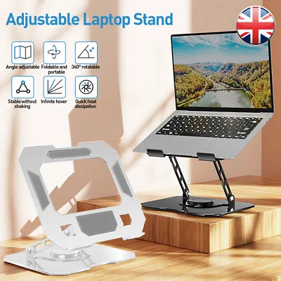 360° Swivel Tablet Desk Stand Aluminum Holder Desktop Folding Foldable For IPad • £8.49