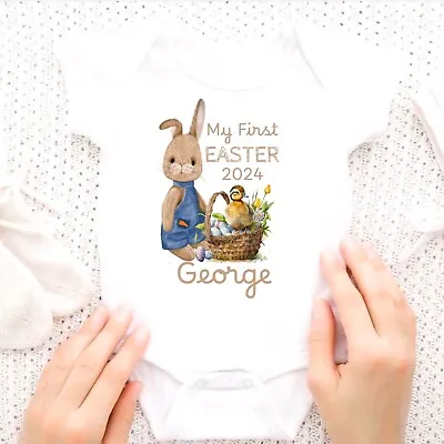 Personalised Baby’s First Easter Outfit 1st Easter Vest My First Easter Outfits • £6.99