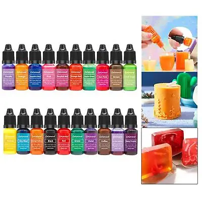 20 Pieces Candle Color Dye Candles Pigment Dye Colors 10ml For Painting • £13.38