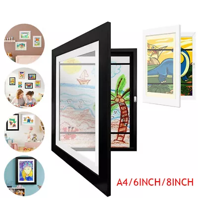 A4 Art Frames Photo Frame Drawing Portfolio Storage Kids Artwork Display Frame • £9.35