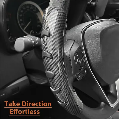 Universal Pair Silicone Steering Wheel Booster Cover Non-Slip Carbon Fiber US • $11.99