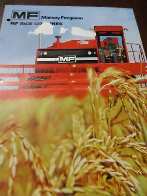 Massey-Ferguson MF510-750-760 Rice Combines Sales Brochure 1976 • $26