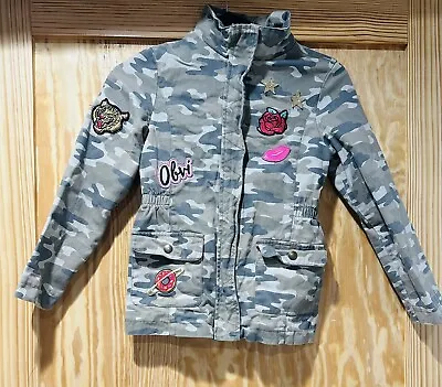 $20 • Buy The Children’s Place Girl’s Army Camo Embellished Jacket Sz M 7/8 EUC