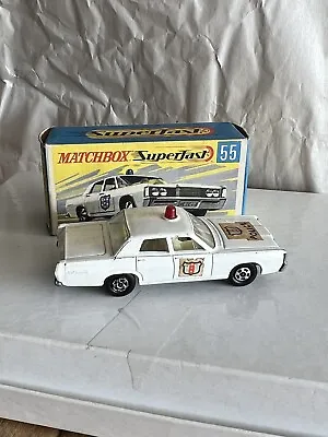 Matchbox Superfast 55 Mercury Police Car MIB Lesney Spectacular W/ Original Box • $79