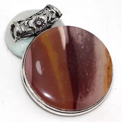 Mookaite 925 Silver Plated Chunky Gemstone Handmade Pendant 1.6  Limited Gift GW • $2.99