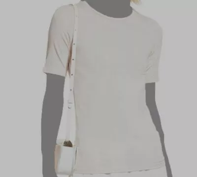 $125 Majestic Paris Women's White Short Sleeve Soft Touch T-Shirt Top Size 4 • $39.98