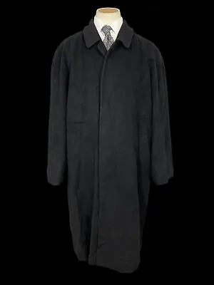 Mens Cashmere Dept Cashmere Overcoat 52L EU62L Black Full Length Big & Tall • $123.26