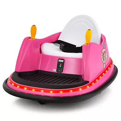 12V Vehicle 360° Spin Race Toy Kids Ride On Bumper Car W/ Remote Control Pink • $129.99