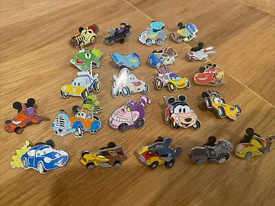 Race Cars Disney Parks Mystery Pins Set Of 22 Kermit Mad Hatter Goofy Stitch • $250