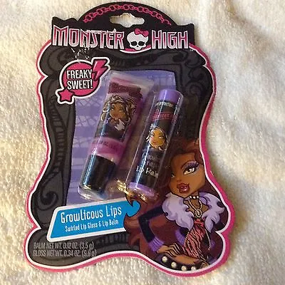 Monster High Growlicous Lip Gloss & Balm Freaky Sweet Flavor Stocking Stuffer • $4.99