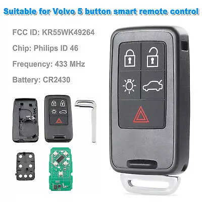 For Volvo S60 S80 VC60 VC70 XC60 Smart Key Keyless Remote Fob KR55WK49266 902MHZ • $25.59