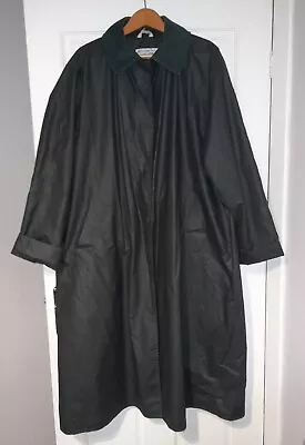 £39.99 • Buy Carryon Clothing Racing Green Swing Coat Full Length Waxed Coat Lined Size 22