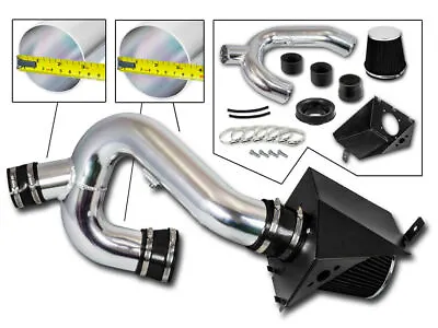 BLACK 12-14 For F150 3.5 V6 EcoBoost Heat Shield Cold Air Intake Kit +Filter • $123.49