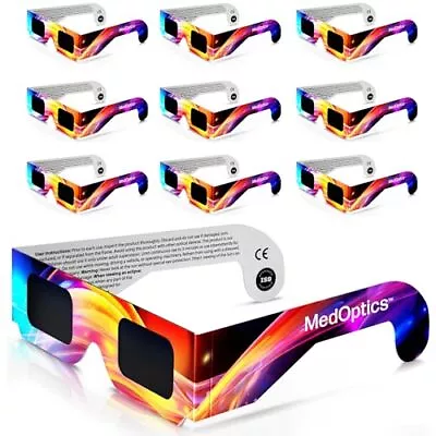 Solar Eclipse Glasses - 10 Pack - 2024 Approved ISO Certified For Bulk Safe ... • $10.95